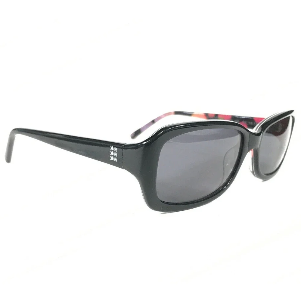 Black Women’s Sunglasses with Patterned Temples - Picture 1 of 12